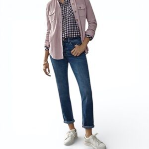 J. Jill Jeans 4 Boyfriend Straight Ankle Indigo Denim Preppy Minimalist Coastal